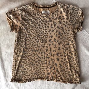 Current Elliott Tee xs/s 0 leopard print tee